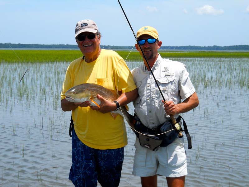 Big Red fish on Fly Fishing Line