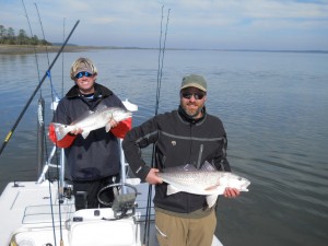 sight fishing for winter redfish
