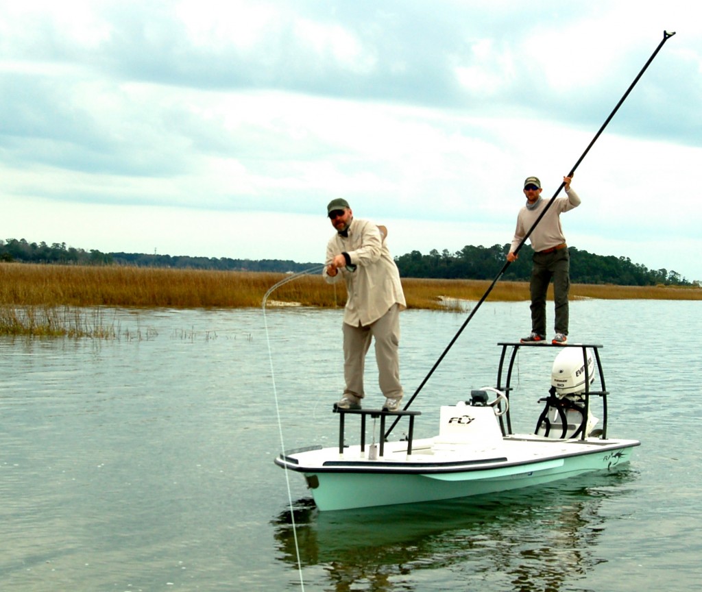 fly fishing boat